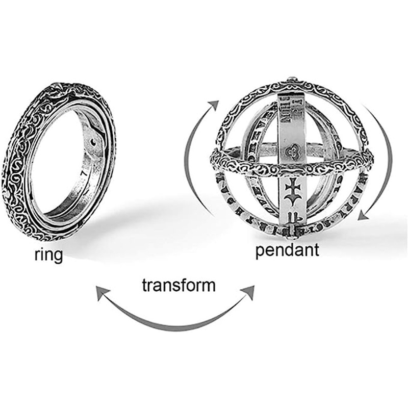 Foldable Astronomical Sphere Ring, 925 Sterling Silver Ring for Women &  Men, Band Men Ring, Gift for Him, Couple Ring, Silver Ring for Women - Etsy