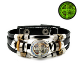 St. Benedict's Exorcism Medal Luminous Braided Adjustable Snap Clasp Multi-Layer Bracelet