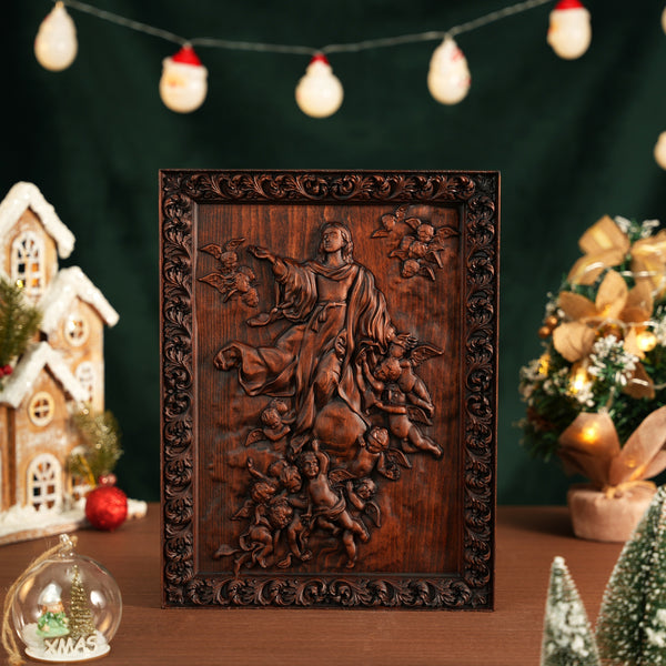 Our Lady of the Assumption Wooden Wall Decoration