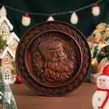 Best Christmas Gift - Santa Claus Round Wooden Wall Decoration