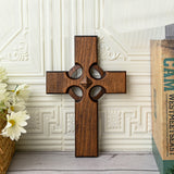 Irish Celtic Cross Wooden Hand Carved Cross for Wall Decor, Religious Gift Cross