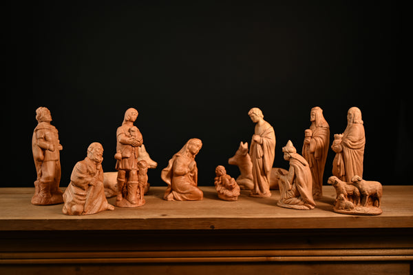 Jesus Manger Nativity Scene Wooden Statue Tabletop Ornament - Best Christmas Gifts