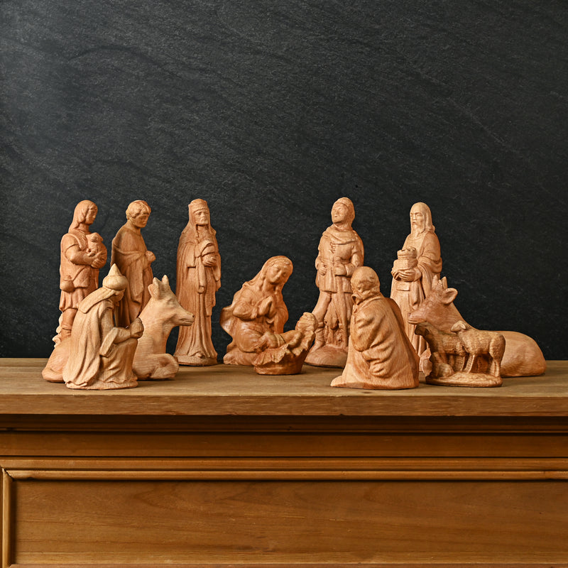 Jesus Manger Nativity Scene Wooden Statue Tabletop Ornament - Best Christmas Gifts