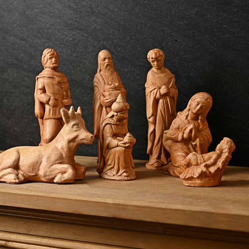 Jesus Manger Nativity Scene Wooden Statue Tabletop Ornament - Best Christmas Gifts