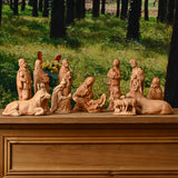 Jesus Manger Nativity Scene Wooden Statue Tabletop Ornament - Best Christmas Gifts