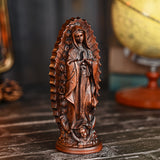 Our Lady of Guadalupe Round Wooden Tabletop Ornament