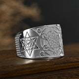 Archangel Metatron Life Angel Seal Adjustable Ring Solomon Kabbalah Amulet