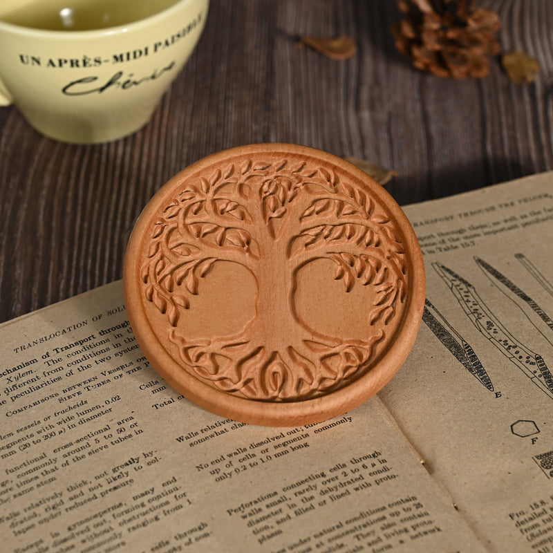 Bgcopper Wooden Tree of Life Celtic Cross Coasters