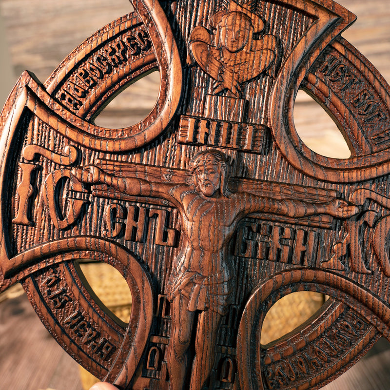 Orthodox Crucifixion Wood Sculpture - Remembering the Significance of Jesus' Crucifixion