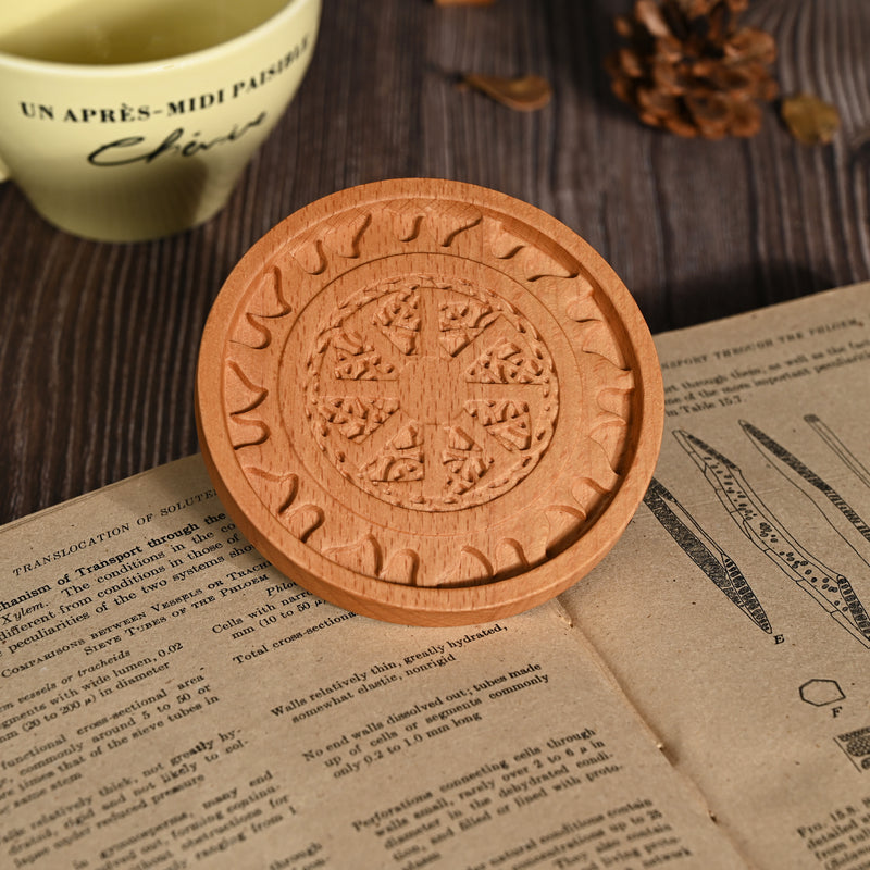 Bgcopper Wooden Tree of Life Celtic Cross Coasters