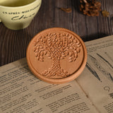 Bgcopper Wooden Tree of Life Celtic Cross Coasters