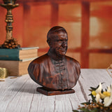 St. Francis of Assisi Round Carved Wooden Tabletop Ornament