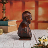 St. Francis of Assisi Round Carved Wooden Tabletop Ornament