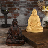 Jesus Meditation Wooden Statue Tabletop Ornament