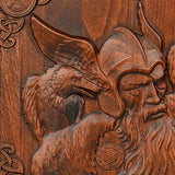 Odin and the Raven Wooden Wall Wall Decoration