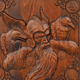 Odin and the Raven Wooden Wall Wall Decoration