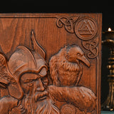 Odin and the Raven Wooden Wall Wall Decoration