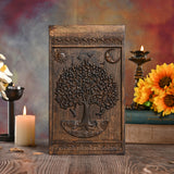 Tree of Life Wooden Urn Organizer for Human Ashes