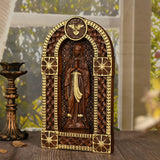 Our Lady of Lourdes Arch Wooden Tabletop Arrangement