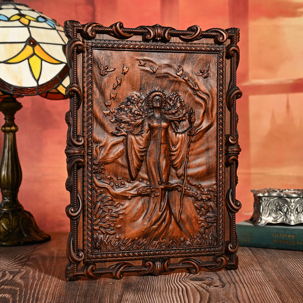 Slavic Goddess Wooden Wall Hanging Wall Decor