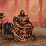 Michelangelo's Madonna and Child of Mercy Wooden Tabletop Arrangement