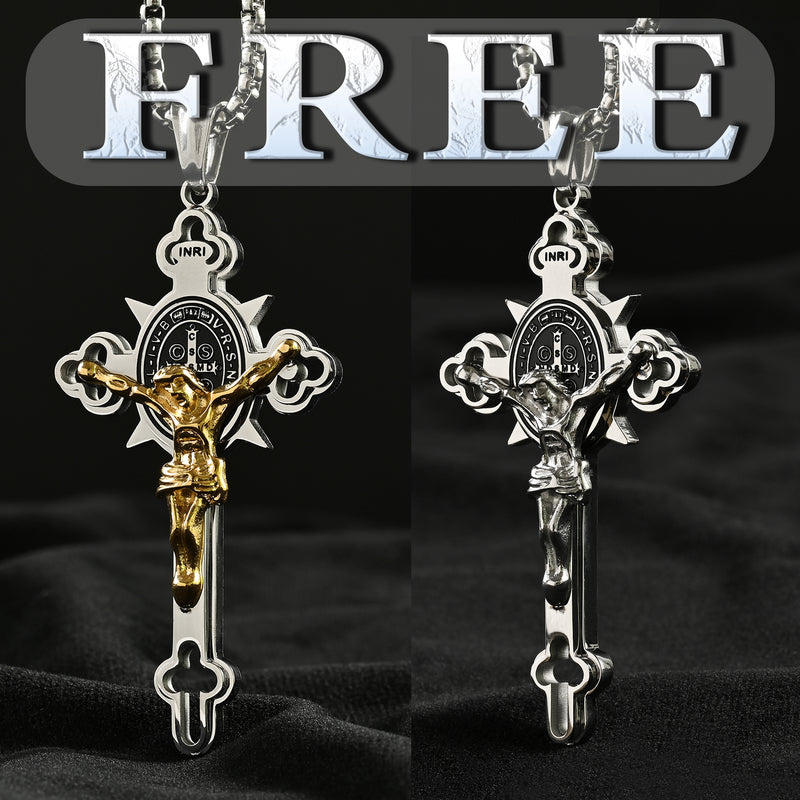 Free $0 for a limited time!One piece per customer only!St. Benedict Exorcism Cross Necklace - Bless you and your family