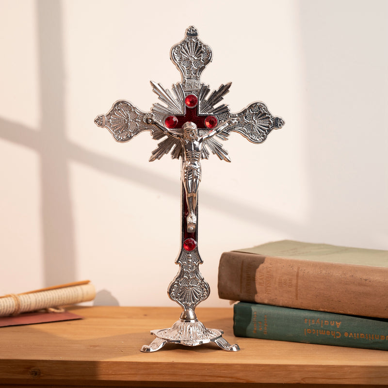 Vintage Cross Tabletop Ornament Decorative Art