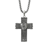 S925K Silver "Faith, Hope, Love" Cross Necklace with Bible Verse