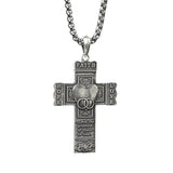 S925K Silver "Faith, Hope, Love" Cross Necklace with Bible Verse