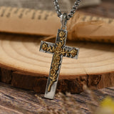 S925K Silver Rose Cross Necklace