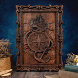 Voyager Sailor's Compass and Anchor Wooden Wall Decoration