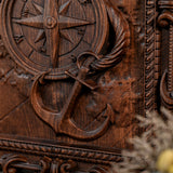 Voyager Sailor's Compass and Anchor Wooden Wall Decoration