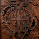 Voyager Sailor's Compass and Anchor Wooden Wall Decoration