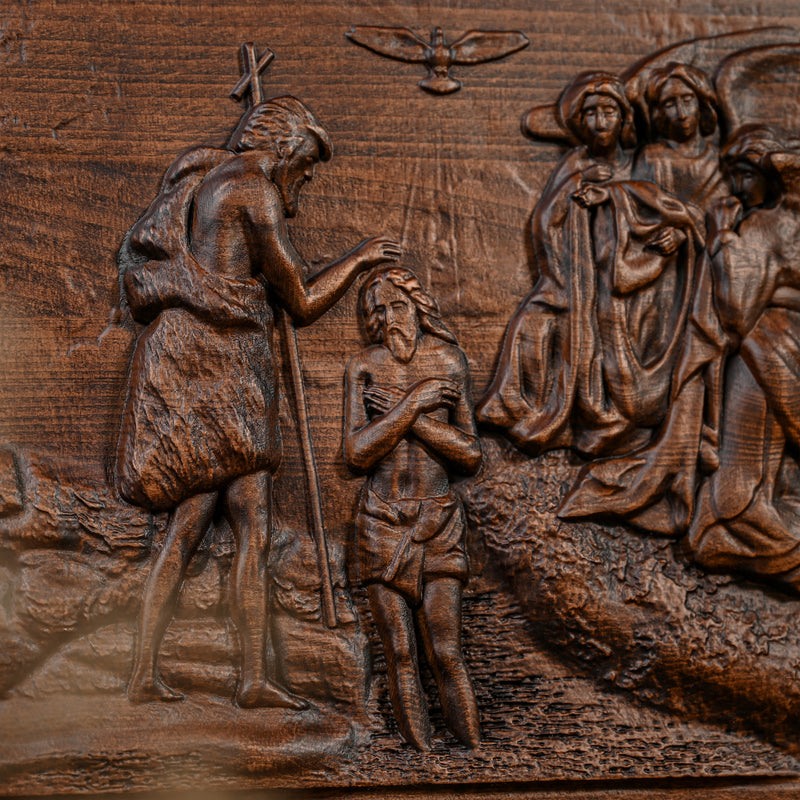 Jesus Baptism Wooden Wall Decoration