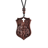 Holy Family Wood Carving Pendant(The Feast of the Holy Family)