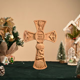 “Bless This Child” Prayer Boy/Girl Cross Wooden Sculpture