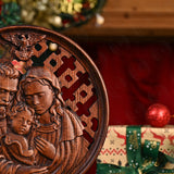 Holy Family Carved Wooden Tabletop Arrangement