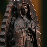 Wooden statue of Our Lady of Guadalupe