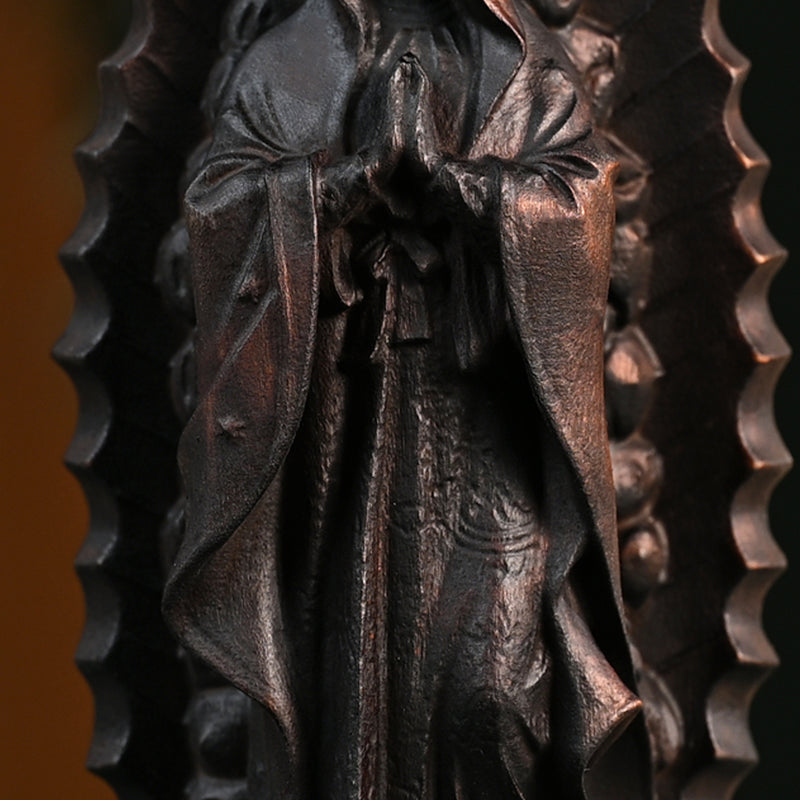 Wooden statue of Our Lady of Guadalupe