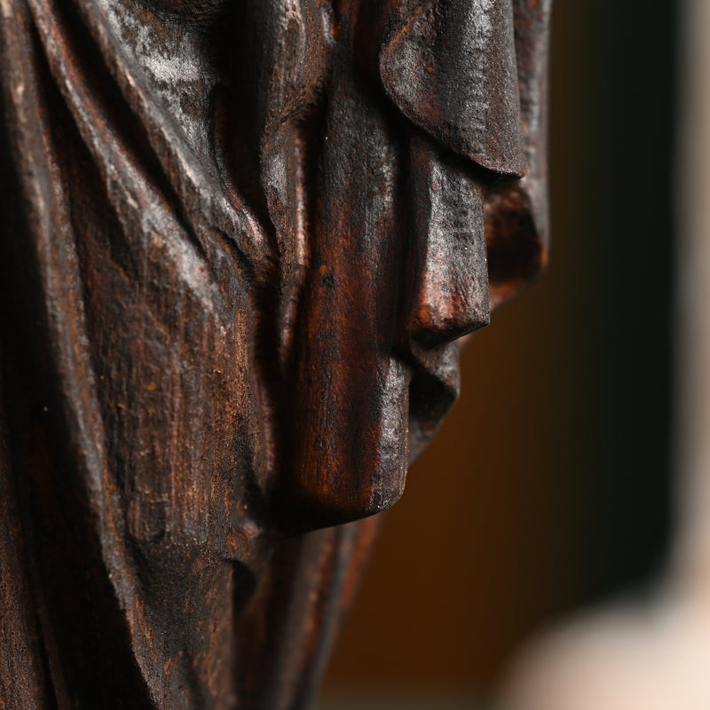 Wooden Statue of the Sacred Heart of Jesus