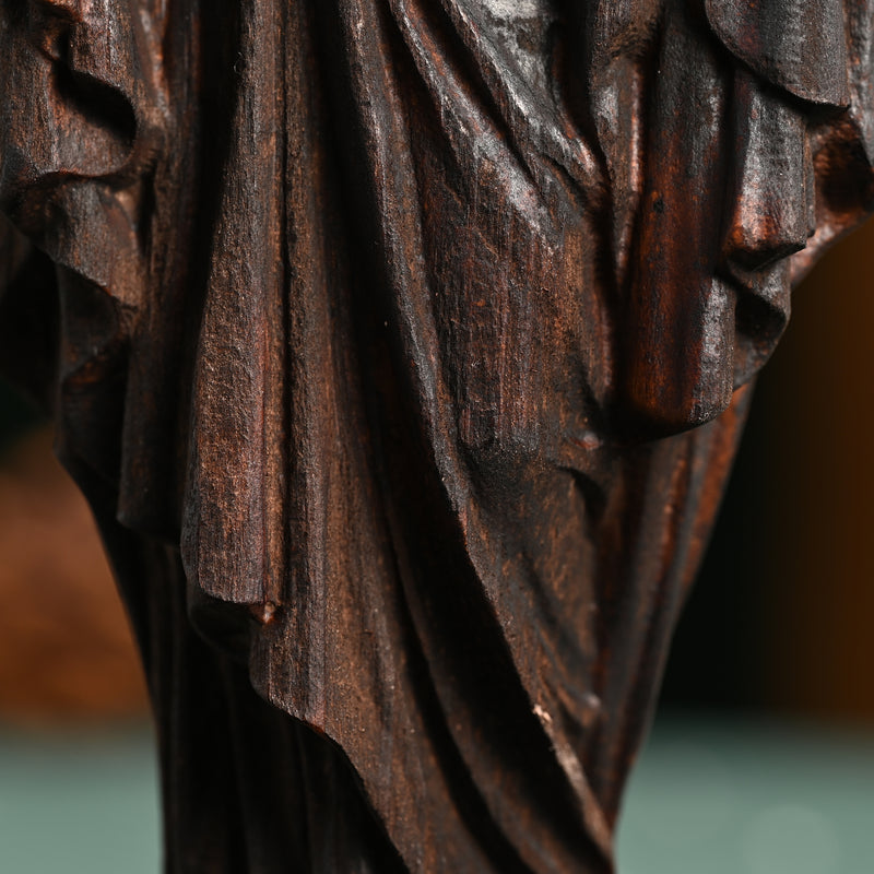 Wooden Statue of the Sacred Heart of Jesus