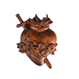 Holy Family Three Sacred Hearts Wooden Wall Decoration