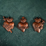 Holy Family Three Sacred Hearts Wooden Wall Decoration