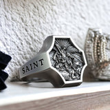 Archangel Michael S925K Silver Ring