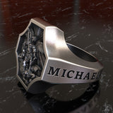 Archangel Michael S925K Silver Ring