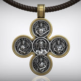 Baroque Style Crucifix Pendant with Jesus and the Four Archangels – A Symbol of Faith and Divine Protection