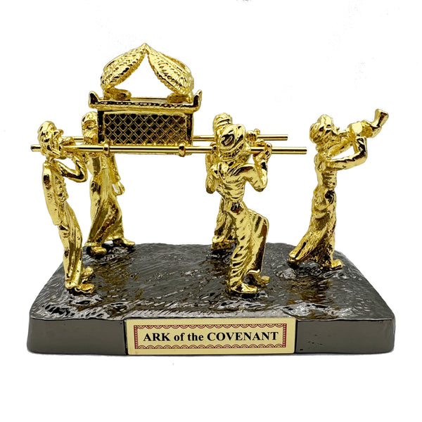 The Ark of the Covenant Statue with Carriers, Religious Floor Mount Sculpture, Thanksgiving Spiritual Decoration