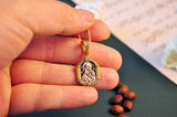 S925K Silver Gilt Our Lady of Perpetual Help Pendant Necklace