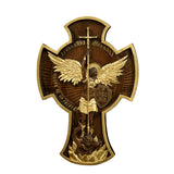 Archangel Michael Solid wood carving gift - Hand carved from a whole piece of wood