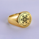 Spring Sale: Archangel Metatron Cube Stainless Steel Ring